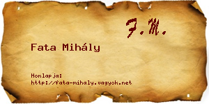 Fata Mihály névjegykártya