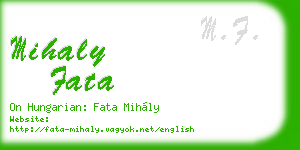 mihaly fata business card